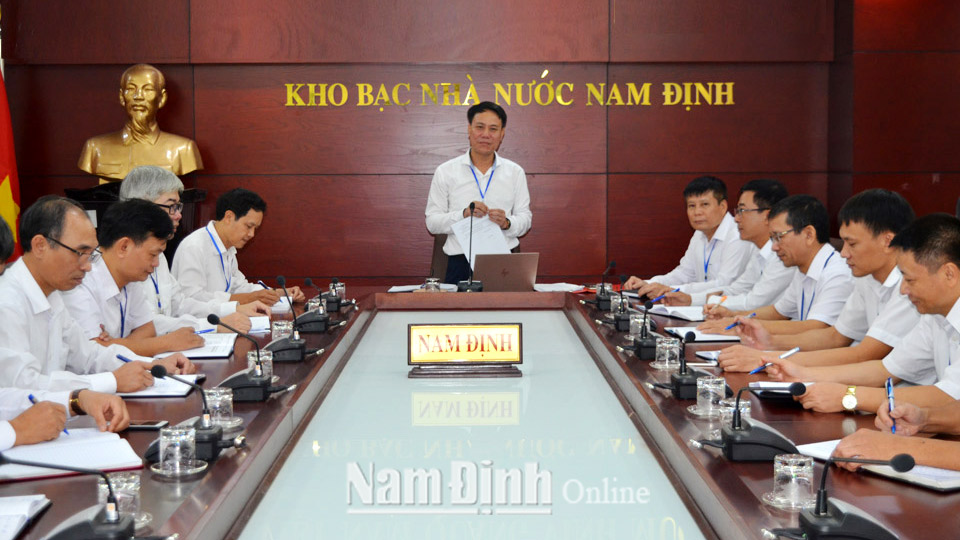 Hội nghị sắp xếp tổ chức bộ máy mới tại Kho bạc Nhà nước Nam Định đạt được sự đồng thuận của cán bộ, công nhân.
