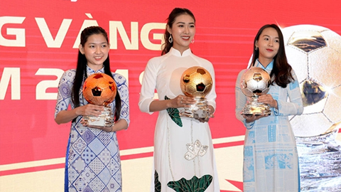  Ban tổ chức giới thiệu các quả bóng vàng, bạc, đồng được trao tại giải thưởng năm nay.