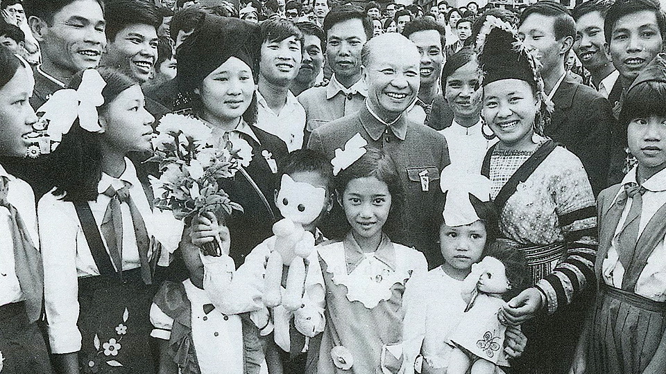 Đồng chí Trường Chinh tại Đại hội IV Đoàn Thanh niên Cộng sản Hồ Chí Minh, ngày 20-10-1980.