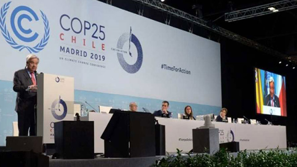 Tổng Thư ký Liên hợp quốc Antonio Guterres phát biểu tại phiên khai mạc COP25.  Ảnh: Internet