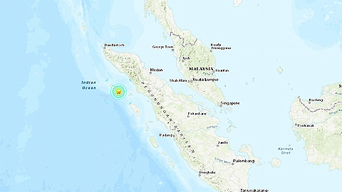 Bản đồ vị trí trận động đất (Ảnh: USGS)
