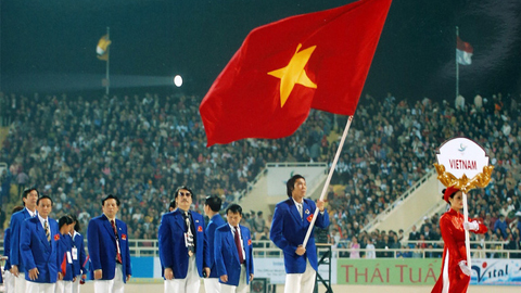 Đoàn TTVN diễu hành trong lễ khai mạc SEA Games 2003 tại SVĐ Mỹ Đình. SEA Games 31 là lần thứ hai Việt Nam đăng cai đại hội- Ảnh tư liệu