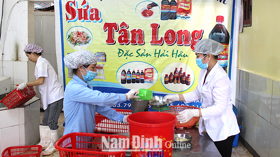 Sản phẩm “Sứa Tân Long” của Công ty TNHH Chế biến Hải sản Tân Long, thị trấn Thịnh Long (Hải Hậu) đã được đăng ký sở hữu trí tuệ.