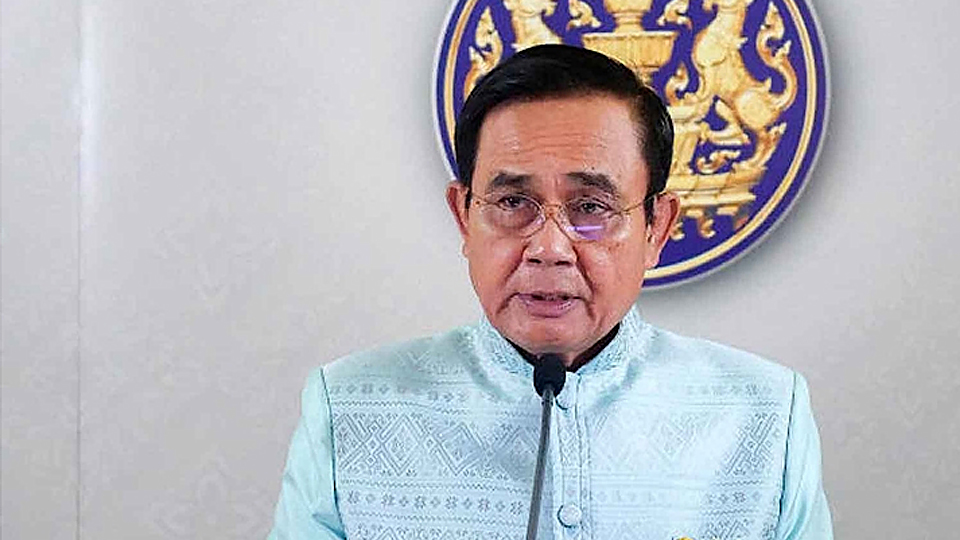 Thủ tướng Thái Lan Prayut Chan-o-cha thông báo quyết định để Thai Airways nộp đơn xin phá sản hôm 19-5. Ảnh: Chính phủ Thái Lan.