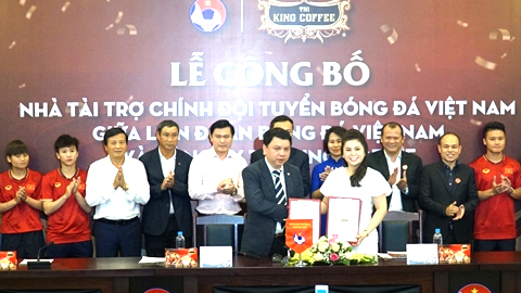 Thêm nhà tài trợ King Coffee ủng hộ đội tuyển bóng đá Việt Nam.