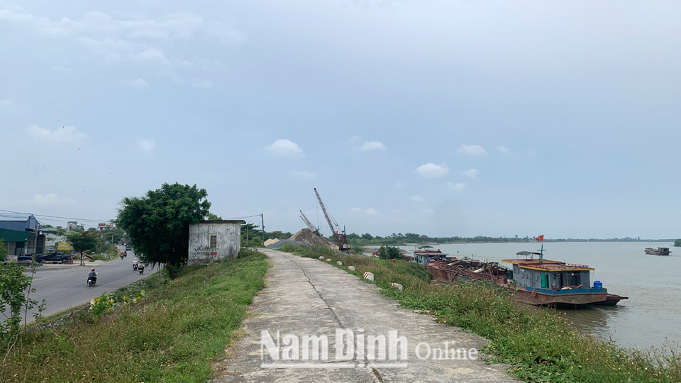 Đoạn Kè Quy Phú, xã Nam Hồng được huyện Nam Trực xác định là trọng điểm xung yếu cần quan tâm bảo đảm an toàn trong mùa mưa bão năm 2020.