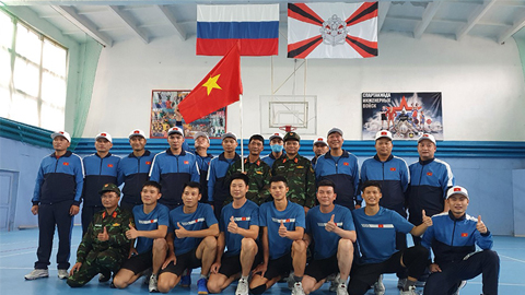 Đội tuyển Công binh Việt Nam giành Cúp vàng bóng chuyền trong khuôn khổ Army Games 2020.