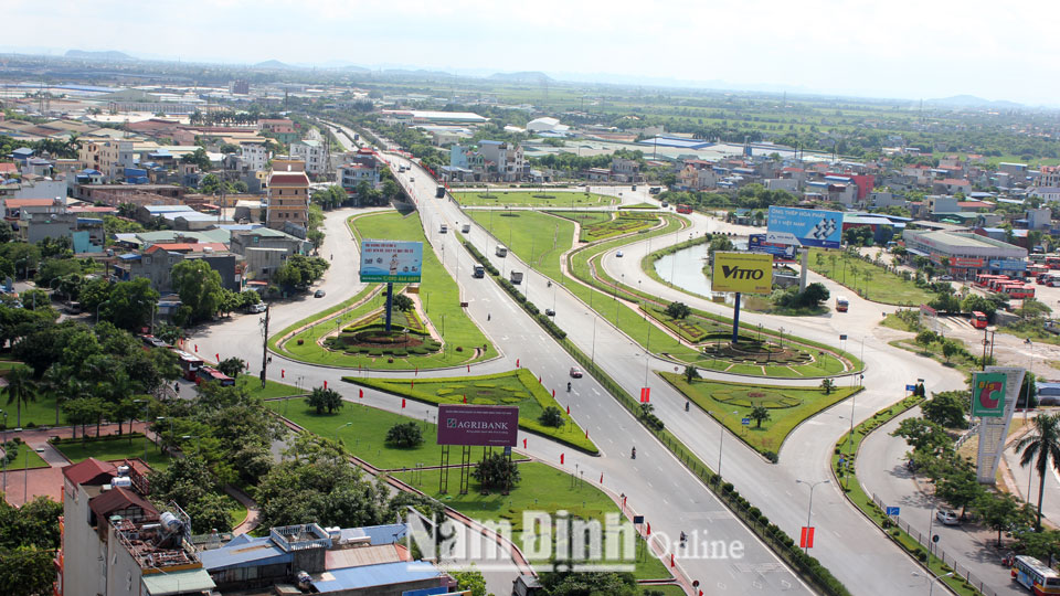 Một góc Khu đô thị Hòa Vượng, phường Lộc Hòa (thành phố Nam Định).