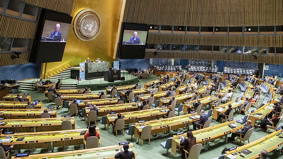Phiên họp cấp cao kỷ niệm 75 năm thành lập Liên hợp quốc. Ảnh: AP.