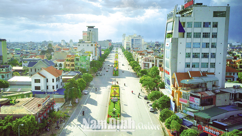 Một góc Khu đô thị Hòa Vượng (thành phố Nam Định). Ảnh: Viết Dư