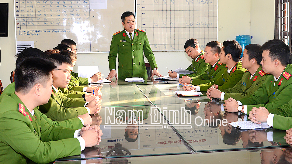 Công an thành phố Nam Định triển khai phương án tấn công tội phạm xâm nhập địa bàn.