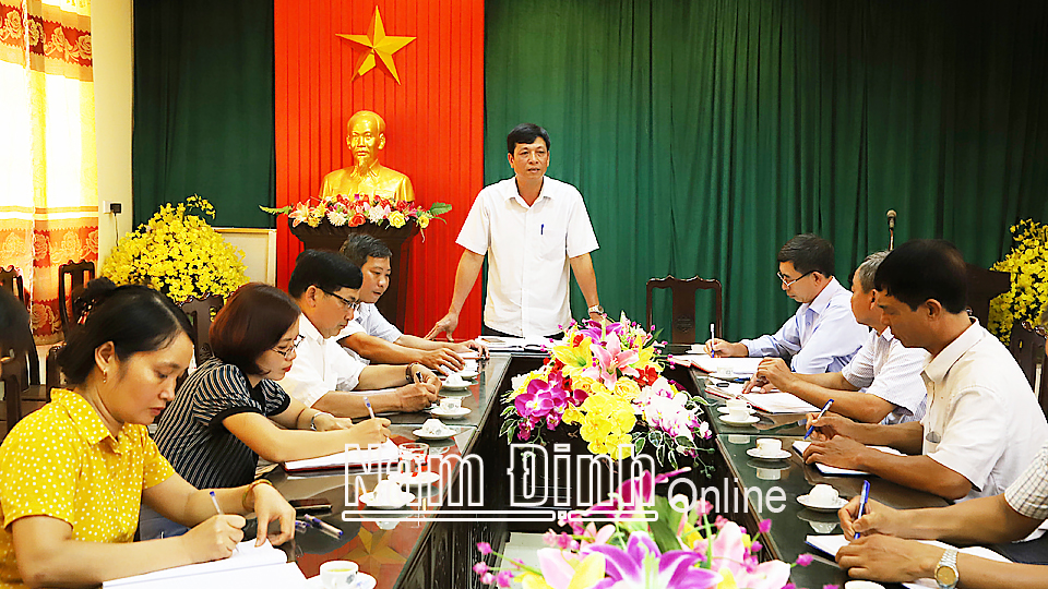 Đảng ủy xã Hải Ninh quán triệt, triển khai kế hoạch công tác kiểm tra giám sát hàng năm.
