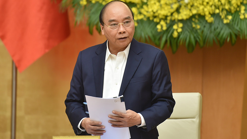Thủ tướng Nguyễn Xuân Phúc chủ trì phiên họp.  Ảnh: VGP/Quang Hiếu