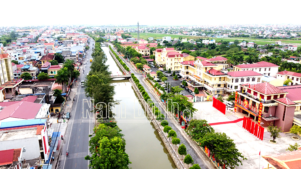 Một góc nông thôn mới huyện Trực Ninh.