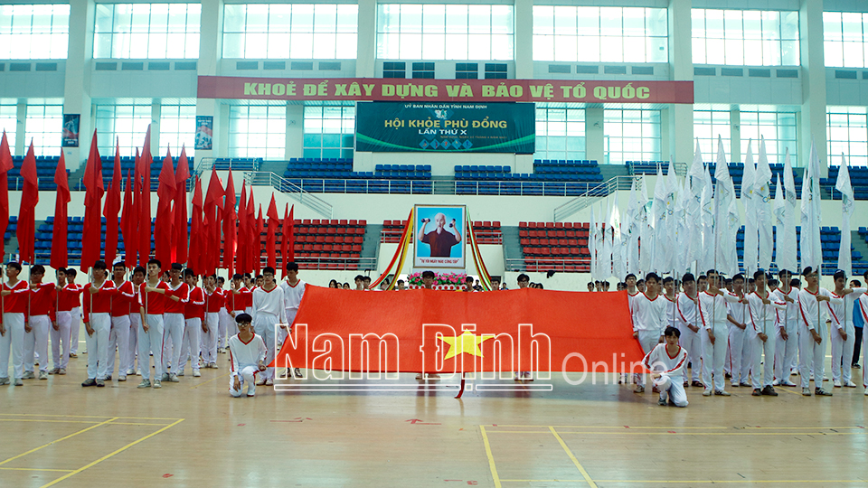 Hình ảnh Tổng duyệt chương trình Lễ Khai mạc Hội khỏe Phù Đổng tỉnh Nam Định lần thứ X năm 2021.