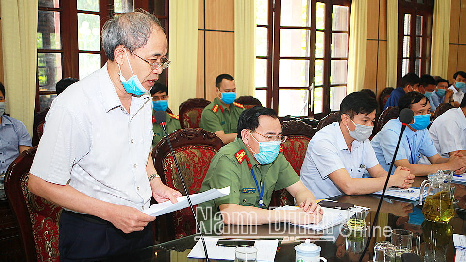 Đồng chí Đoàn Văn Hùng, Ủy viên Ban TVTU, Chủ tịch Ủy ban MTTQ tỉnh phát biểu kết luận tại buổi kiểm tra, giám sát.