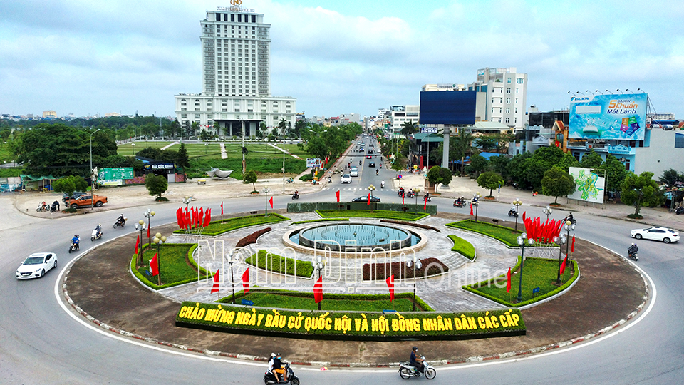 Đường Trần Hưng Đạo kéo dài (thành phố Nam Định).  Ảnh: Viết Dư