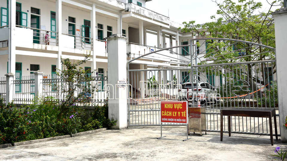 Khu vực cách ly y tế tại Trung tâm Y tế huyện Xuân Trường.