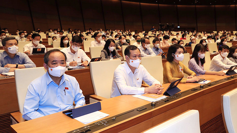 Đoàn đại biểu Quốc hội tỉnh Nam Định tại kỳ họp.