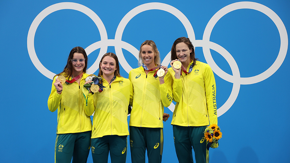 Các cô gái Australia đã giành tới tám trong tổng số chín huy chương vàng bơi lội mà đội tuyển nước này giành được tại Olympic Tokyo 2020. (Ảnh: Tokyo 2020)