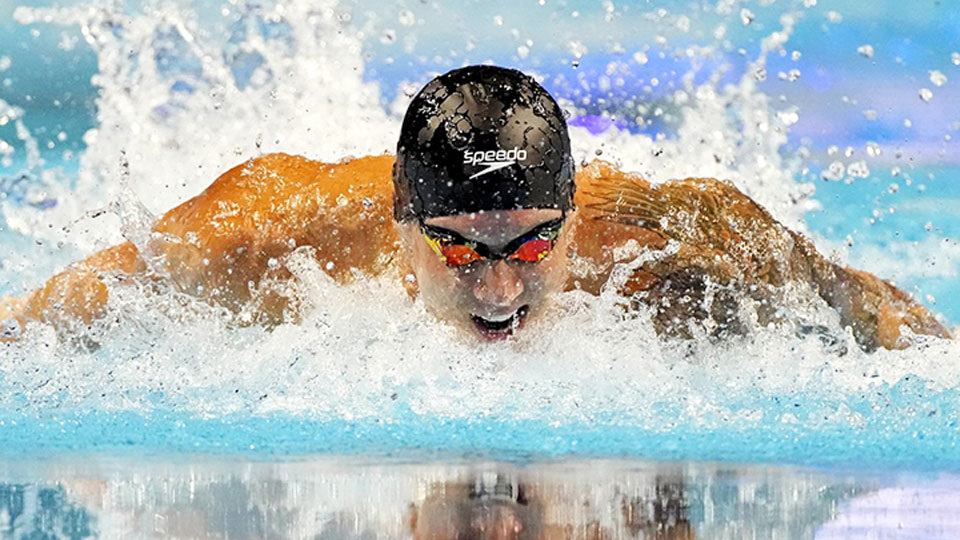 “Kình ngư” Caeleb Dressel giành ba HCV cá nhân, hai HCV đồng đội cùng đội tuyển bơi Mỹ tại Olympic năm nay. Ảnh: JAPAN TIMES