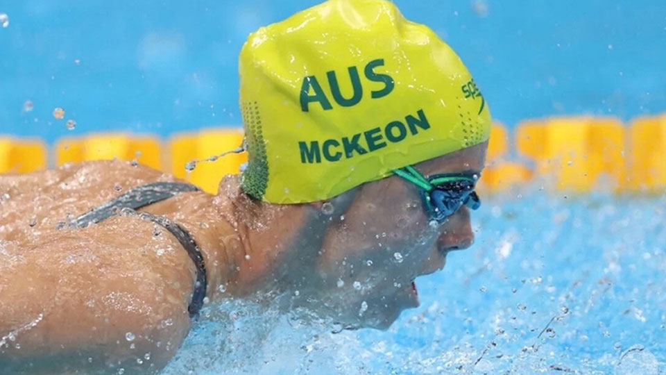 VĐV bơi lội người Australia Emma McKeon giành bảy huy chương ở Olympic Tokyo 2020. Ảnh GETTY 