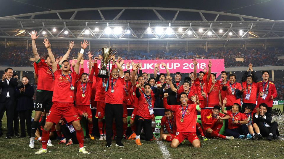 Đội tuyển Việt Nam là Đương kim vô địch AFF Suzuki Cup. (Ảnh: VFF)