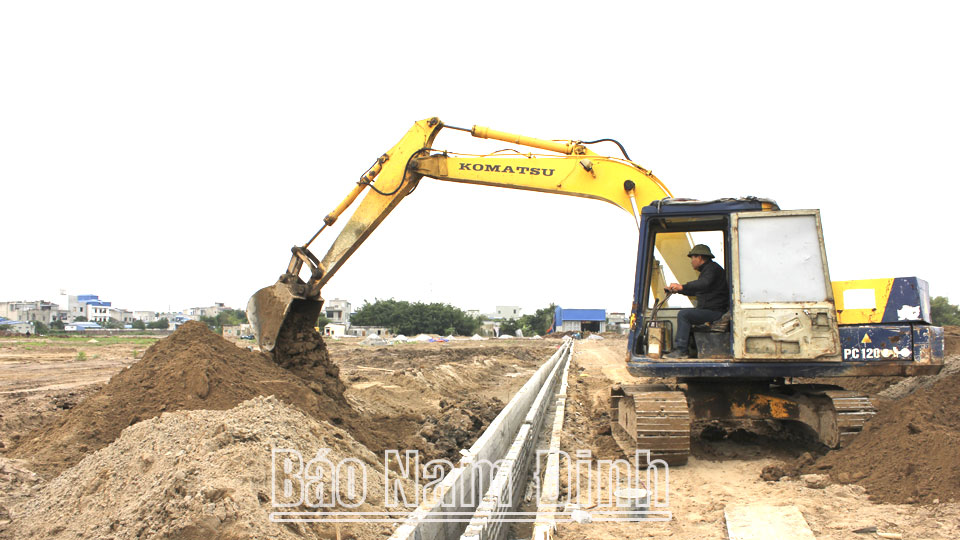 Thi công các hạng mục dự án đầu tư xây dựng Khu đô thị Nam sông Đào (thành phố Nam Định).