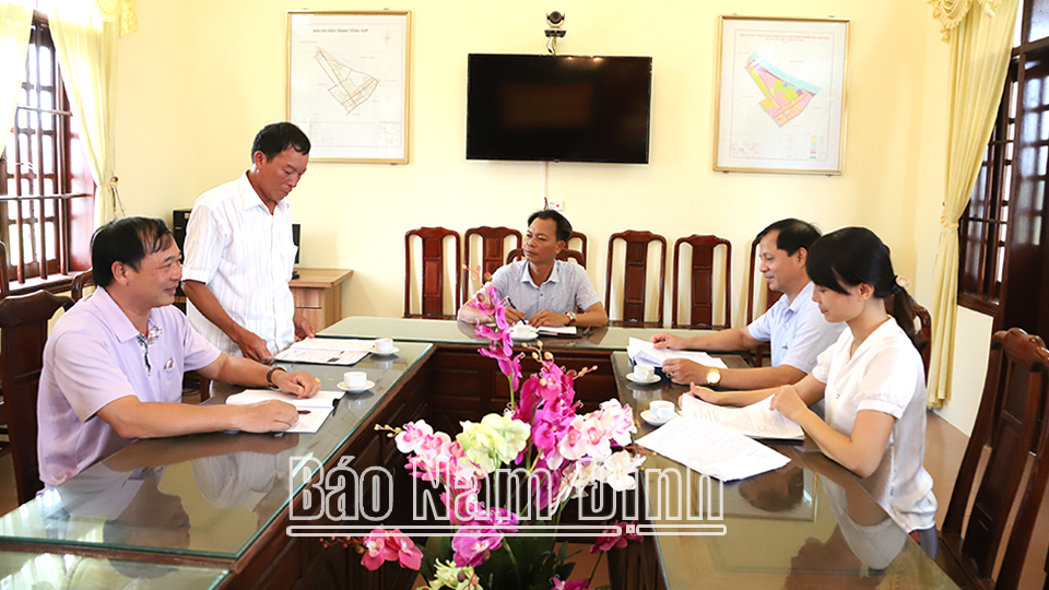 Đảng ủy thị trấn Ngô Đồng (Giao Thủy) rà soát, bổ sung quy hoạch cấp uỷ, cán bộ nhiệm kỳ 2025-2030  Ảnh: Hoàng Tuấn