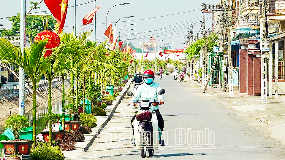 Khu dân cư văn hóa - nông thôn mới kiểu mẫu Lam Sơn, thị trấn Cát Thành.