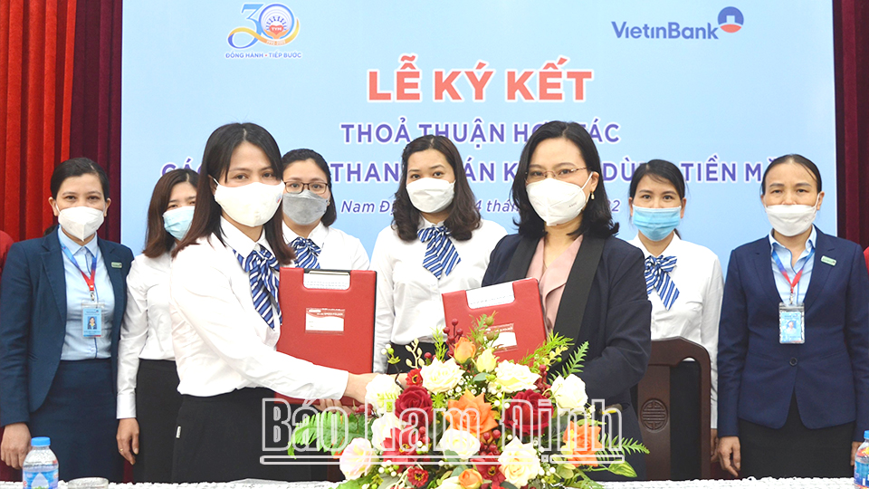 TYM Chi nhánh thành phố Nam Định ký kết thoả thuận hợp tác thanh toán không dùng tiền mặt với Vietinbank Chi nhánh Bắc Nam Định