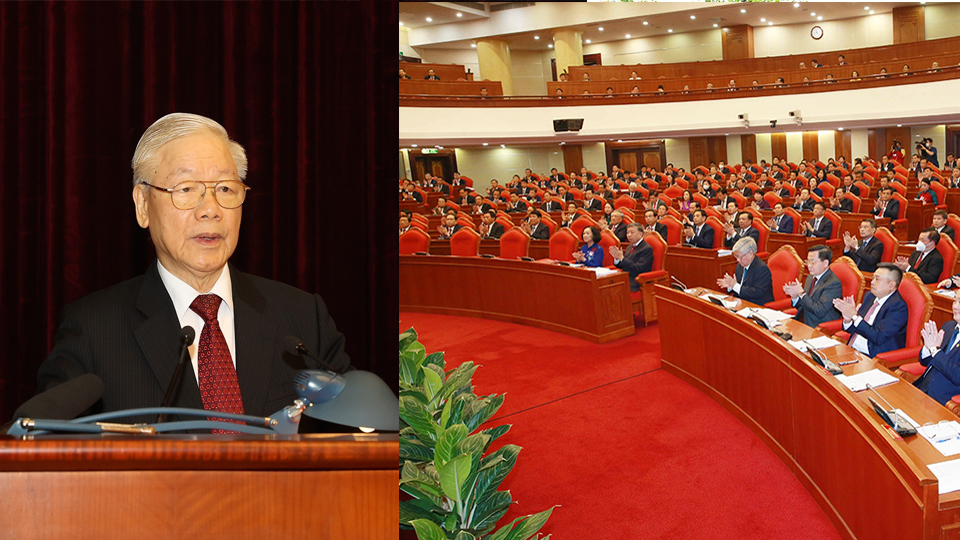 Tổng Bí thư Nguyễn Phú Trọng phát biểu khai mạc Hội nghị. Ảnh: Trí Dũng - TTXVN