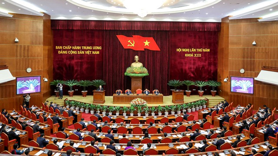 Hội nghị lần thứ 5 Ban Chấp hành Trung ương Đảng khoá XIII khai mạc sáng ngày 4/5 tại Thủ đô Hà Nội - Ảnh: VGP