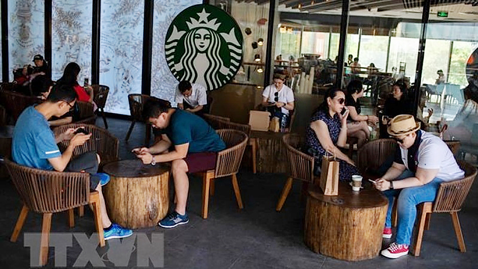 Một cửa hàng của Starbucks ở Bắc Kinh, Trung Quốc. (Ảnh: AFP/TTXVN)