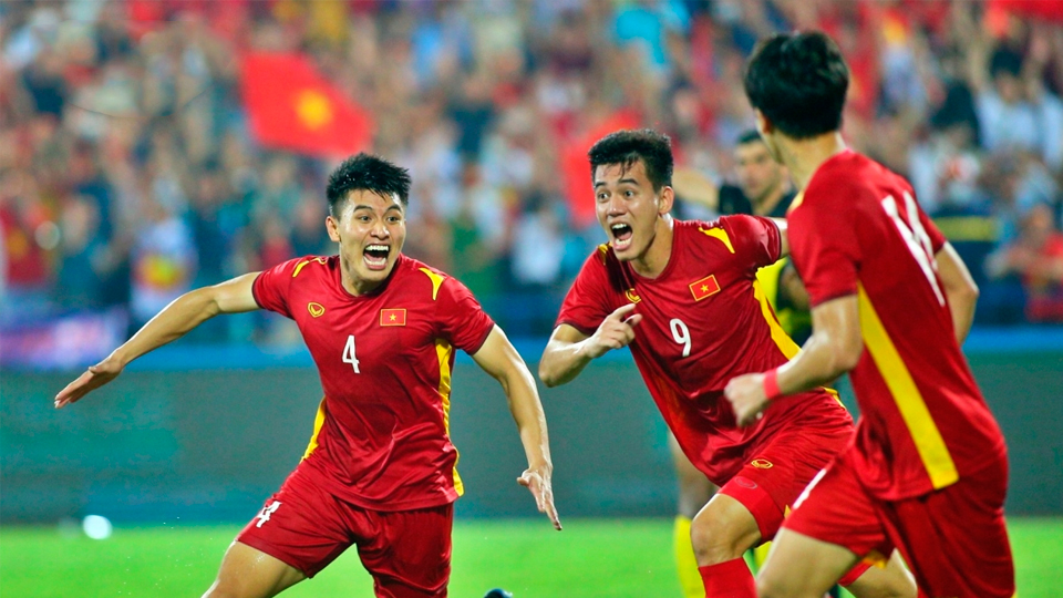 U23 Việt Nam vượt qua U23 Malaysia để vào chung kết SEA Games 31. (Ảnh: Dương Thuật)