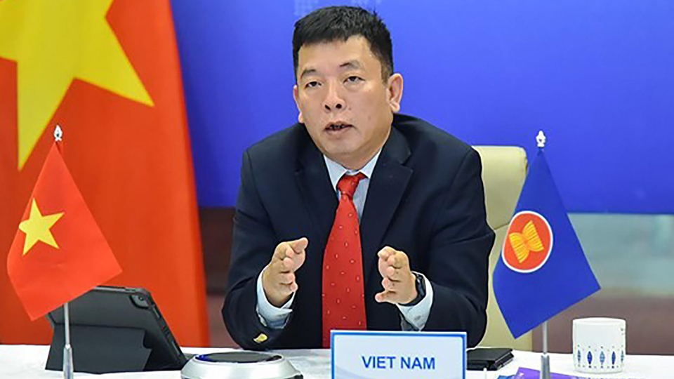 Đại sứ Vũ Hồ, Quyền Trưởng SOM ASEAN Việt Nam. (Ảnh: Báo Thế giới và Việt Nam)