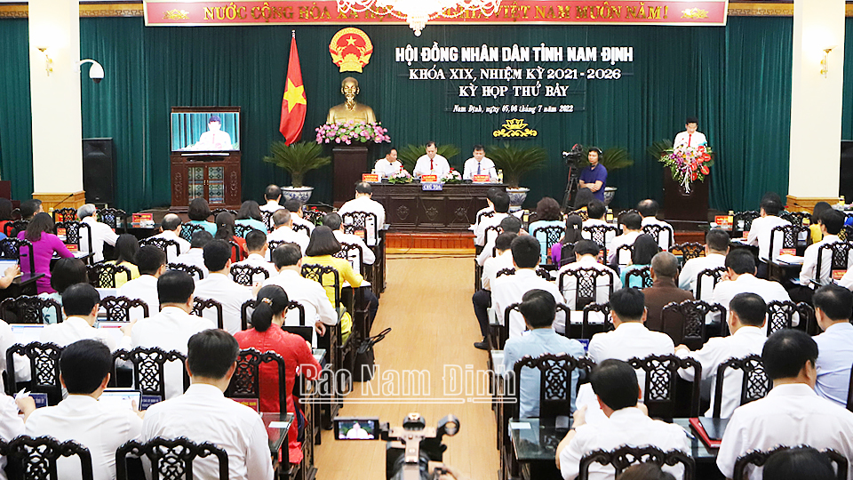 Quang cảnh kỳ họp thứ bảy HĐND tỉnh khóa XIX.
