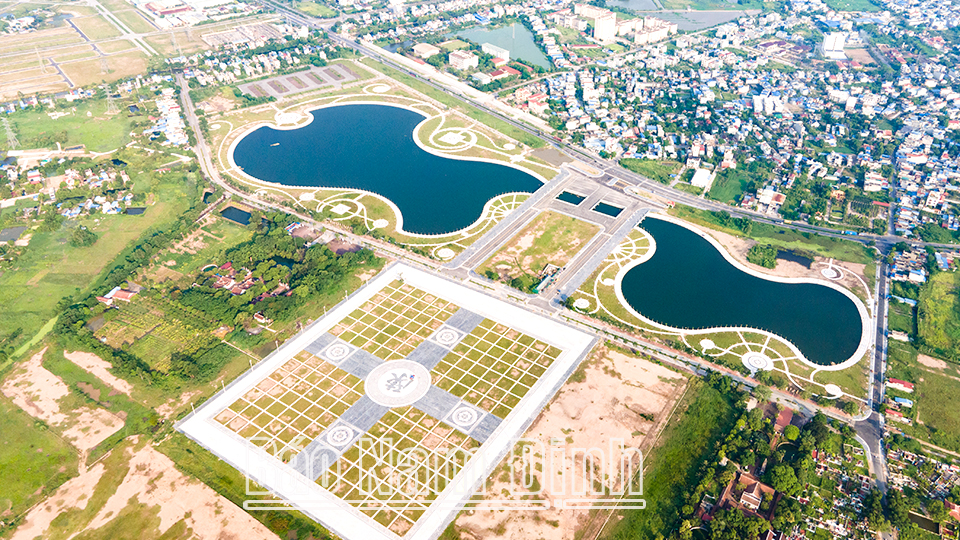 Khu Trung tâm Lễ hội thuộc khu Di tích lịch sử - văn hóa quốc gia Đền Trần mới hoàn thành đầu tư xây dựng.  Ảnh: Viết Dư
