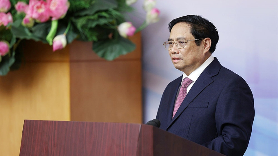 Thủ tướng Chính phủ Phạm Minh Chính phát biểu tại hội nghị.