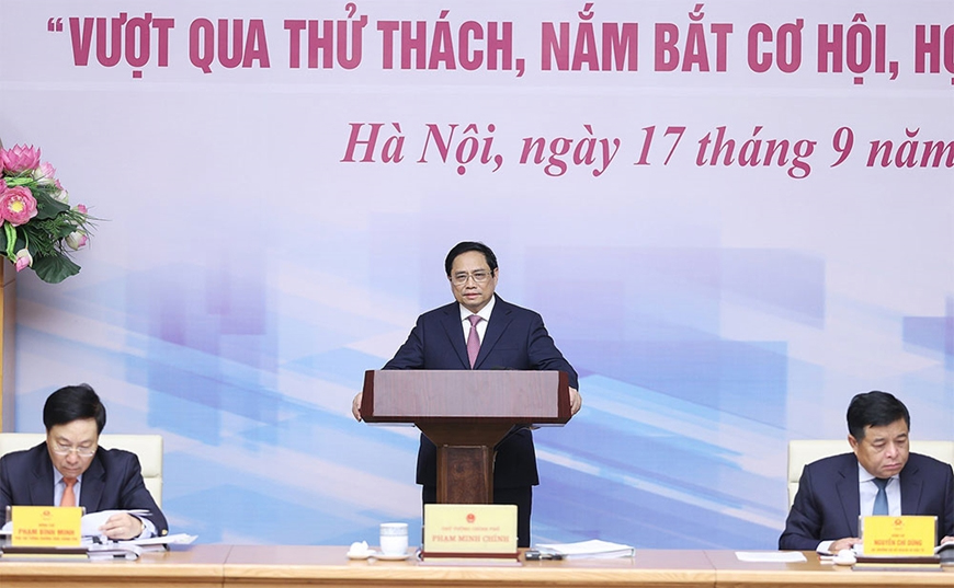 Thủ tướng Chính phủ Phạm Minh Chính chủ trì Hội nghị của Thủ tướng Chính phủ với doanh nghiệp, hiệp hội doanh nghiệp đầu tư nước ngoài. 