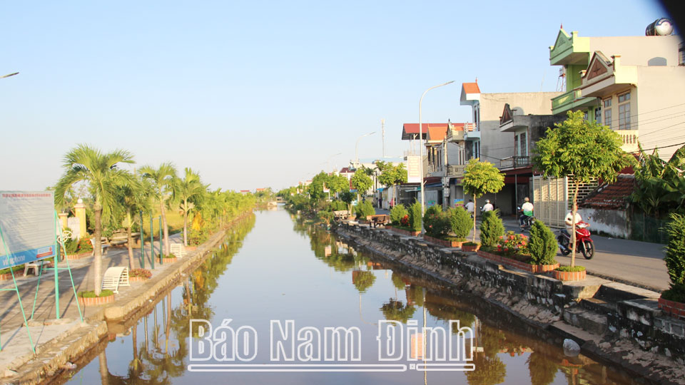 Xóm Quang Thanh, xã Hải Quang là khu dân cư nông thôn mới kiểu mẫu điển hình của huyện Hải Hậu.