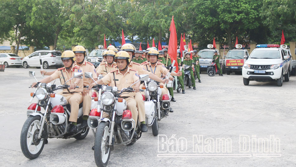 Công an thành phố Nam Định ra quân tấn công, trấn áp tội phạm dịp cuối năm.