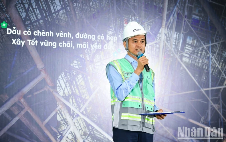 Ông Nguyễn Chí Thiện, Giám đốc điều hành Coteccons phát biểu tại buổi lễ.
