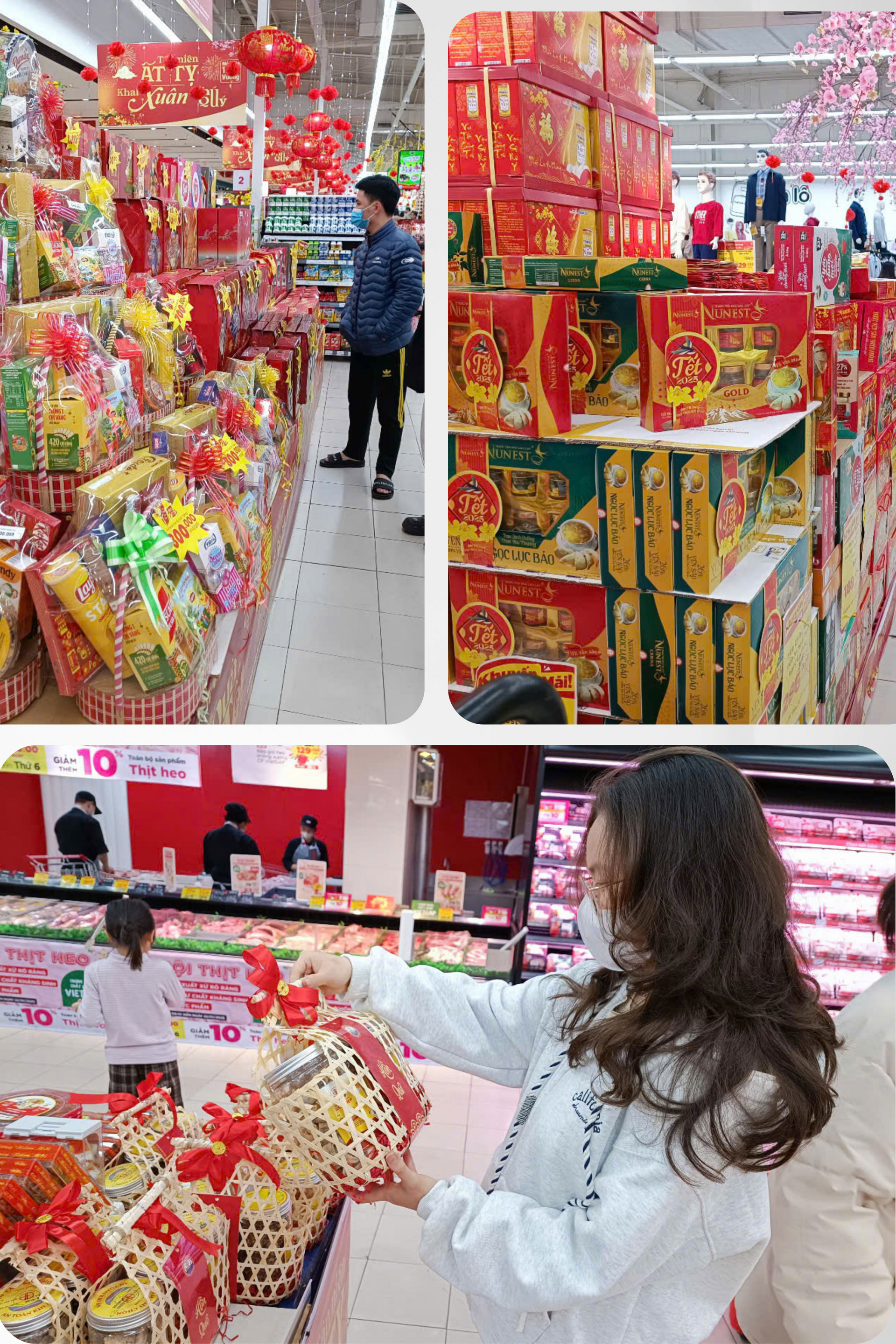 Giỏ quà Tết 2025 được tăng cường phong phú chủng loại sản phẩm mới lạ