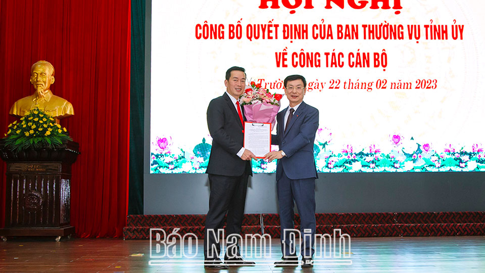 Huyện Xuân Trường, Trực Ninh tổ chức công bố các quyết định về công tác cán bộ