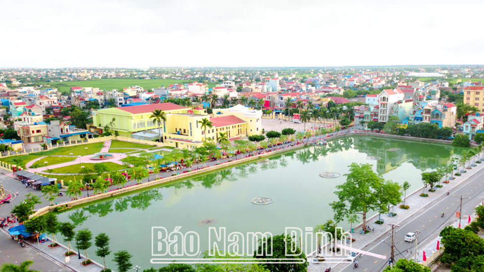 Cảnh quan thị trấn Ngô Đồng (Giao Thủy).
Ảnh: Hoàng Tuấn