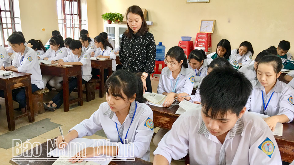 Một giờ học ở Trường THPT Tống Văn Trân.