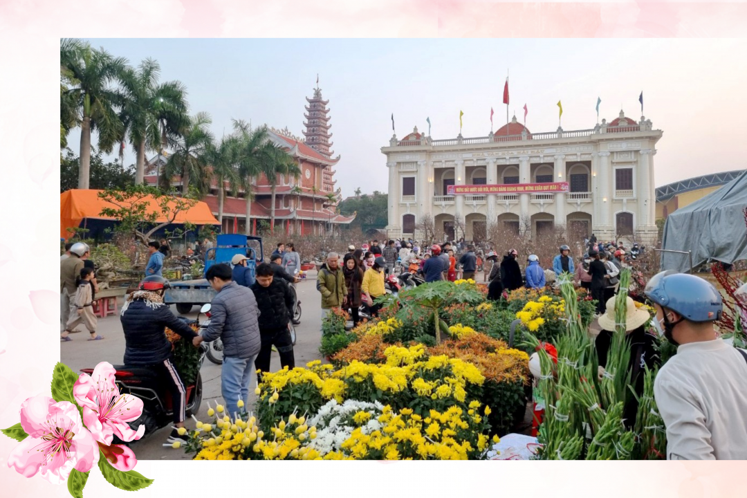 Sôi động chợ hoa xuân ở trung tâm thị trấn Yên Định (Hải Hậu).
Ảnh: Do cơ sở cung cấp