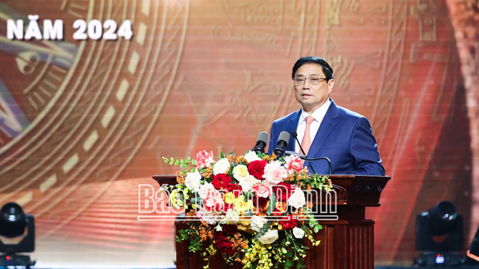 Thủ tướng Chính phủ Phạm Minh Chính phát biểu tại lễ trao giải.