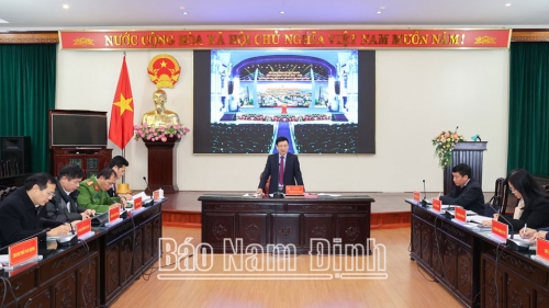 UBND tỉnh kiểm điểm công tác chuẩn bị tổ chức Hội nghị công bố Quy hoạch và Xúc tiến đầu tư tỉnh Nam Định năm 2024
